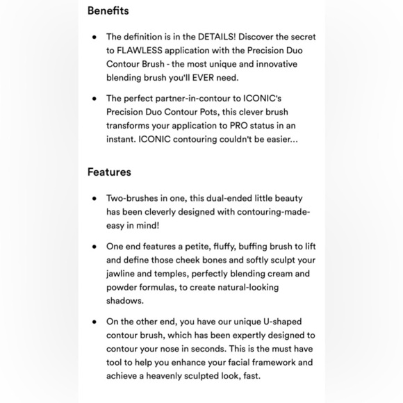 4 x Iconic London Precision Duo Contour Brush - Picture 3 of 7